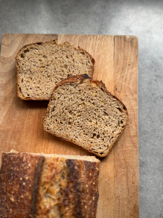 Honey Polenta Sandwich Loaf
