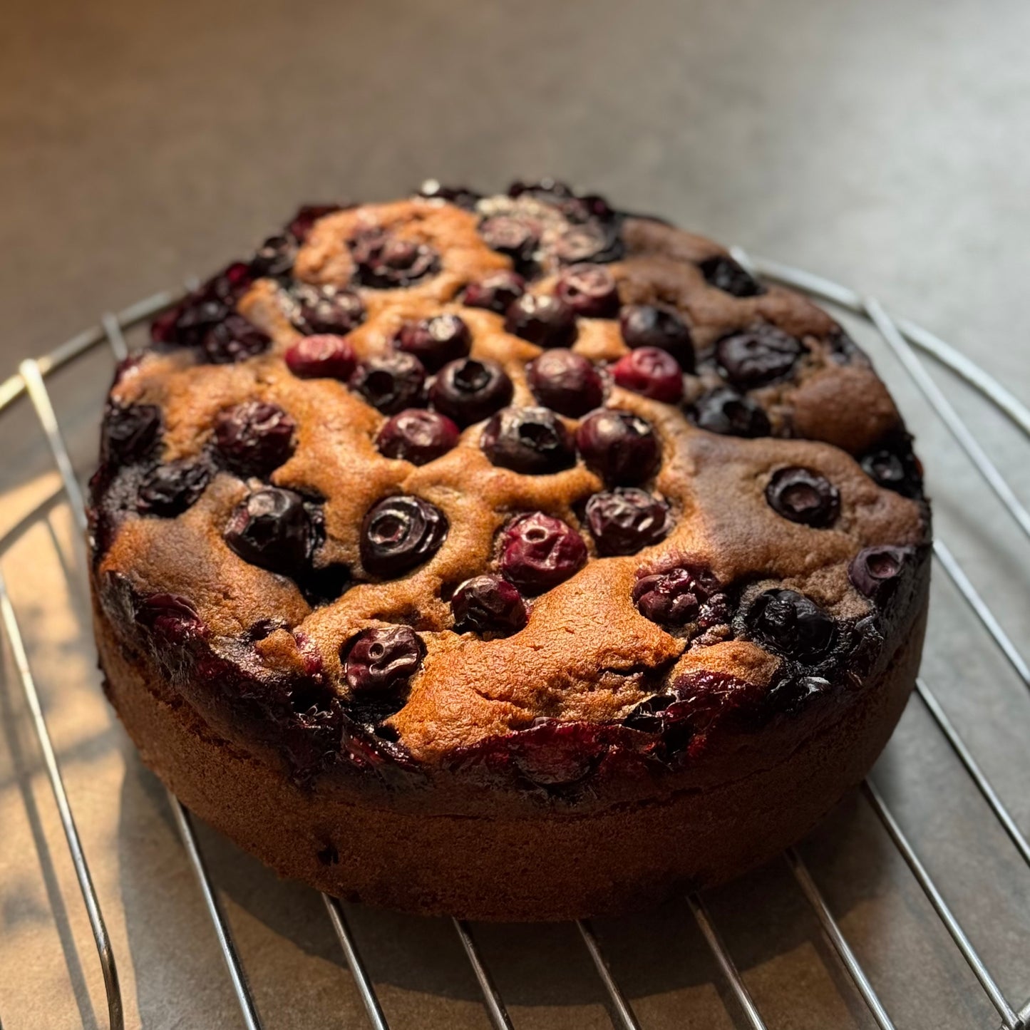 Blueberry Cardamom Buckwheat Cake