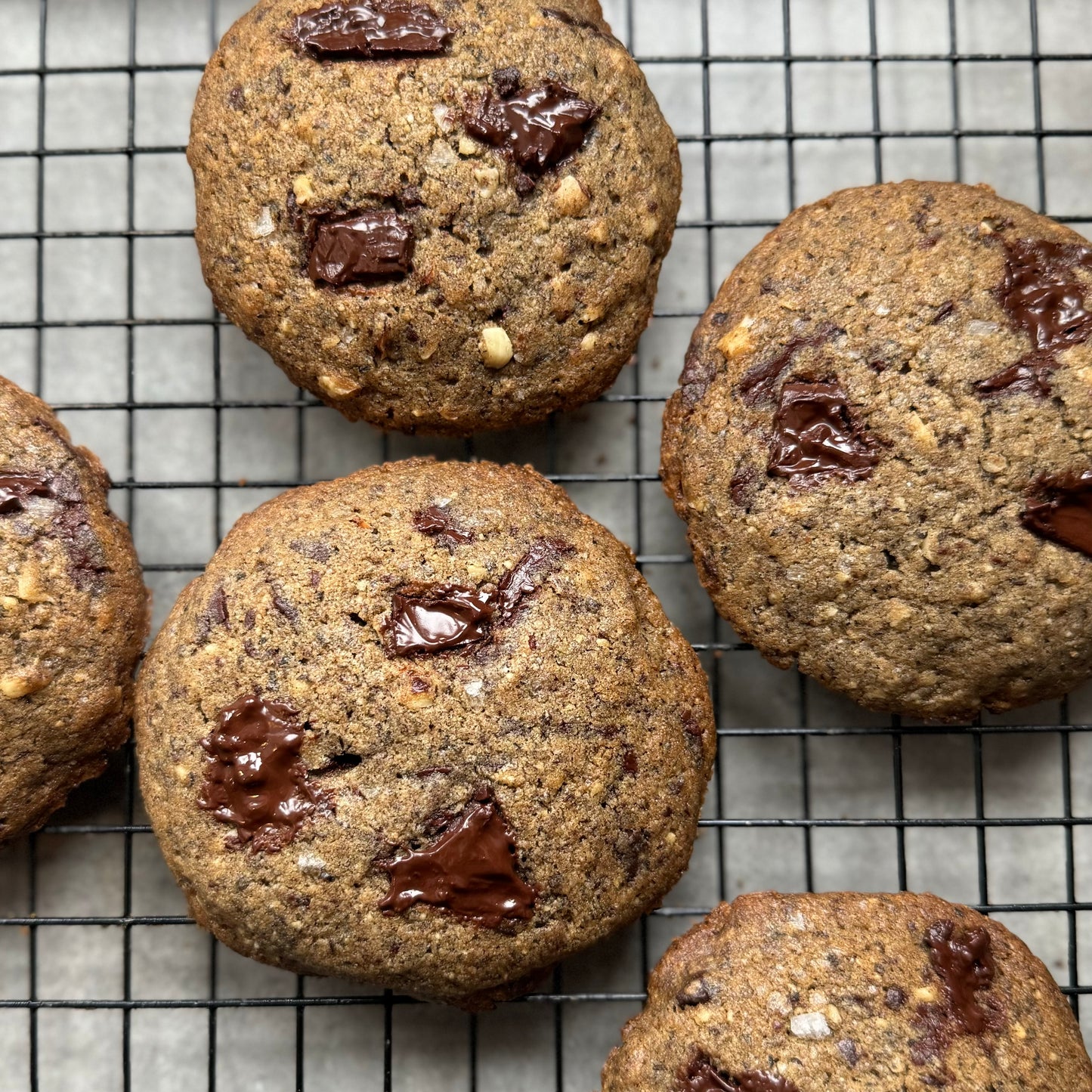 Buckwheat, Hazelnut & Dark Chocolate Cookies